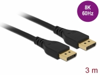 Delock DisplayPort cable 8K 60 Hz 3 m DP 8K certified without latch