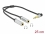 Delock Audio Splitter stereo jack male 3.5 mm to 2 x stereo jack female 3.5 mm 3 pin angled