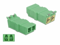Delock Coupler with laser protection flip LC Duplex female to LC Duplex female 4 pieces