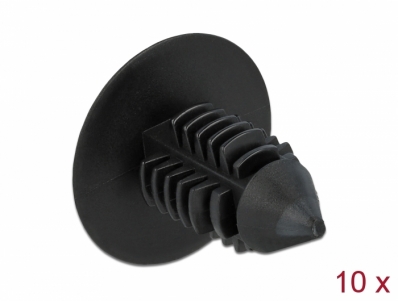 Delock Fir tree clip black 10 pieces