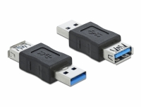 Delock USB 3.0 Adapter Type-A male to Type-A female Data Blocker