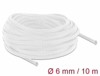 Delock Braided Sleeving stretchable 10 m x 6 mm white