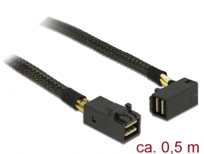 Delock Cable Mini SAS HD SFF-8643 > Mini SAS HD SFF-8643 angled 0.5 m