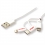 ROLINE 8pin + MicroB + Type C to USB Charge & Sync Cable, white, 1.0 m