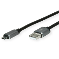 ROLINE USB 2.0 Cable, A - Micro B (reversible), M/M, 0.8 m