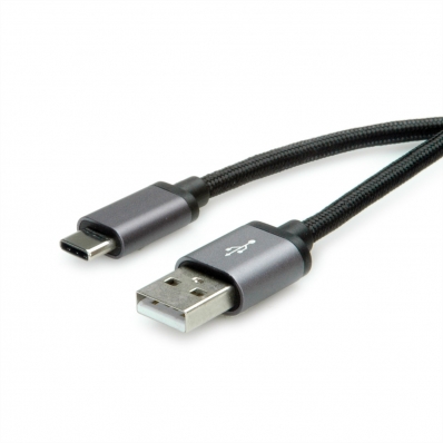 ROLINE USB 2.0 Cable, C - A, M/M, black, 3.0 m