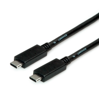 ROLINE USB 3.2 Gen 2 Cable, PD (Power Delivery) 20V5A, with Emark, C-C, M/M, bla