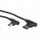 ROLINE USB 2.0 Cable, C (90° angled) - A reversible, M/M, black, 0.8 m