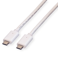 VALUE USB 3.1 Cable, PD (Power Delivery) 20V5A, with Emark, C-C, M/M, white, 1.0