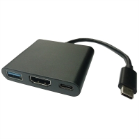 VALUE Type C - HDMI Adapter, M/F, 1x USB 3.2 Gen 1 A F, 1x Type C (Power Deliver