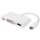 ROLINE Type C - DVI Adapter, M/F, 1x USB 3.2 Gen 1 A F, 1x PD (Power Delivery)