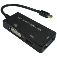 VALUE Mini DisplayPort - DVI/DP/HDMI Adapter, Mini DP M - VGA/DVI/HDMI F, v1.2,