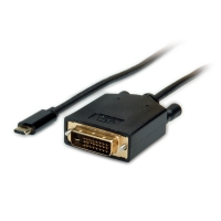 VALUE USB Type C - DVI Cable, M/M, 2 m