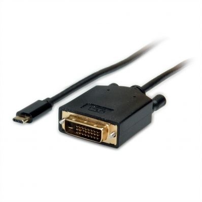 VALUE USB Type C - DVI Cable, M/M, 2 m