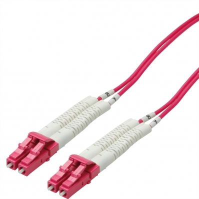 VALUE Fibre Optic Jumper Cable, 50/125µm, LSOH, LC/LC, OM4, Flex boots, 2 m