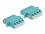 Delock Optical Fiber Coupler LC Quad female to LC Quad female Multi-mode 2 pieces light blue