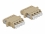 Delock Optical Fiber Coupler LC Quad female to LC Quad female Multi-mode 2 pieces beige