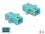 Delock Optical Fiber Coupler SC Simplex female to SC Simplex female Multi-mode 4 pieces light blue