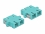 Delock Optical Fiber Coupler SC Duplex female to SC Duplex female Multi-mode 4 pieces light blue