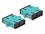 Delock Optical Fiber Coupler SC Duplex female to SC Duplex female Multi-mode 4 pieces light blue
