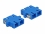 Delock Optical Fiber Coupler SC Duplex female to SC Duplex female Single-mode 4 pieces blue