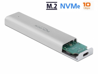 Delock External Enclosure for M.2 NVMe PCIe SSD with SuperSpeed USB 10 Gbps (USB 3.2 Gen 2) USB Type-C™ female