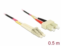 Delock Cable Optical Fibre LC to SC Multi-mode OM4 0.5 m