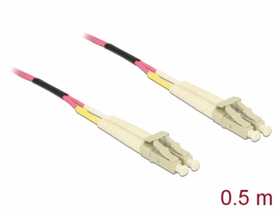 Delock Cable Optical Fibre LC to LC Multi-mode OM4 0,5 m