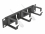 Delock 10″ Cable Management Brush Strip with 3 hooks 1U black