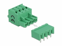 Delock Terminal block set for PCB 4 pin 5.08 mm pitch horizontal