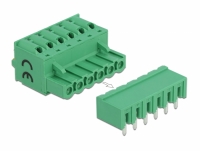 Delock Terminal block set for PCB 6 pin 5.08 mm pitch horizontal