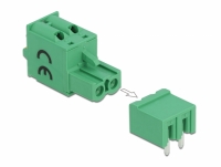 Delock Terminal block set for PCB 2 pin 5.08 mm pitch horizontal