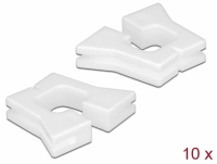 Delock Cable bushing rectangular - hole diameter 4.5 x 4.4 mm 10 pieces white
