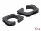 Delock Cable bushing rectangular - hole diameter 9.3 mm 10 pieces black