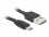 Delock Retractable Cable EASY-USB 2.0 Type-A to EASY-USB 2.0 Type Micro-B black