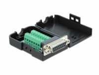 Delock Sub-D15 female to Terminal Block Adapter with Enclosure