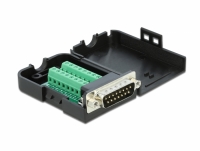 Delock Sub-D15 male to Terminal Block Adapter with Enclosure