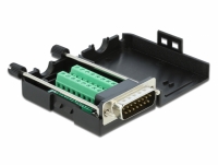 Delock Sub-D15 male to Terminal Block Adapter with Enclosure