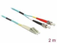 Delock Cable Optical Fibre LC to ST Multi-mode OM3 2 m