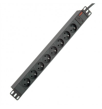 ROLINE 19" PDU for Cabinets 8 - 2300W, UTE Version, IEC320 C14 M, black, 2.0 m