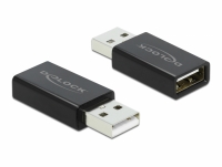Delock USB 2.0 Adapter Type-A male to Type-A female Data Blocker