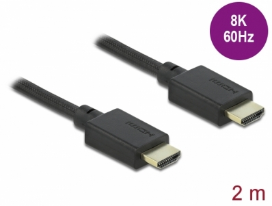 Delock High Speed HDMI Cable 48 Gbps 8K 60 Hz 2 m