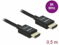 Delock Koaxiales High Speed HDMI Kabel 48 Gbps 8K 60 Hz schwarz 0,5 m