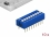 Delock DIP sliding switch 9-digit 2.54 mm pitch THT vertical blue 10 pieces