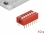 Delock DIP sliding switch 7-digit 2.54 mm pitch THT vertical red 10 pieces