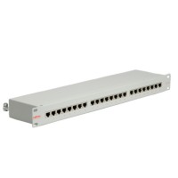 ROLINE Cat.5e 19" Patch Panel, 24 Ports, STP light grey