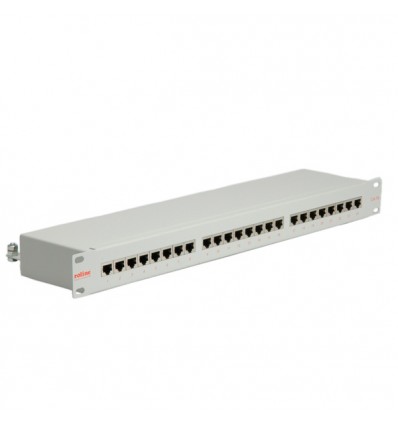 ROLINE Cat.5e 19" Patch Panel, 24 Ports, STP light grey