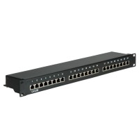 VALUE Cat.5e 19" Patch Panel, 24 Ports, STP black