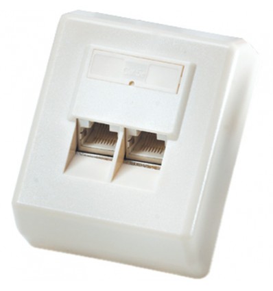 ROLINE Surface Mount Wall Jack, Cat.5e, unshielded white