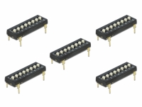 Delock DIP switch Tri-State 8-digit 2.54 mm pitch THT vertical black 5 pieces